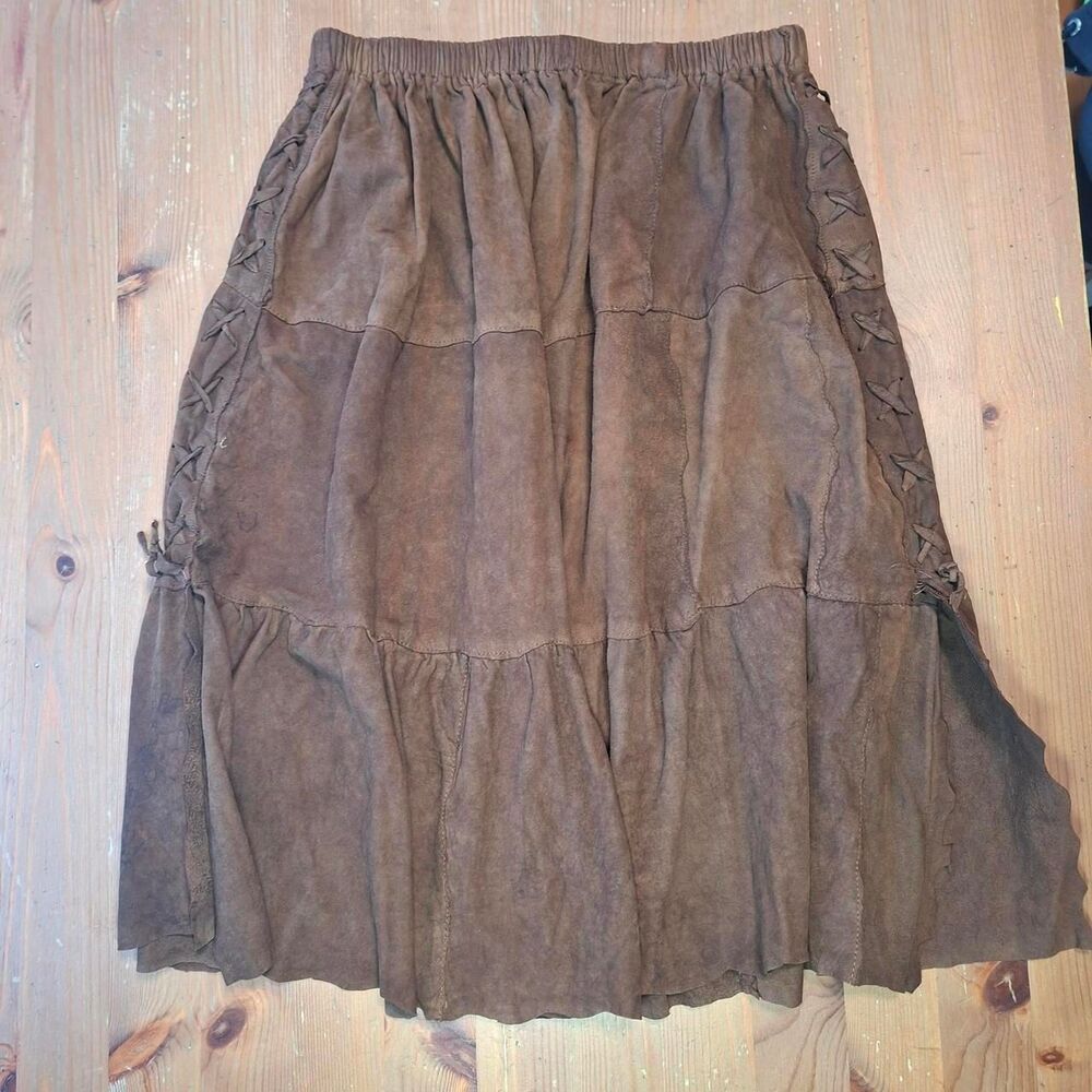 Women's Brown Suade Skirt